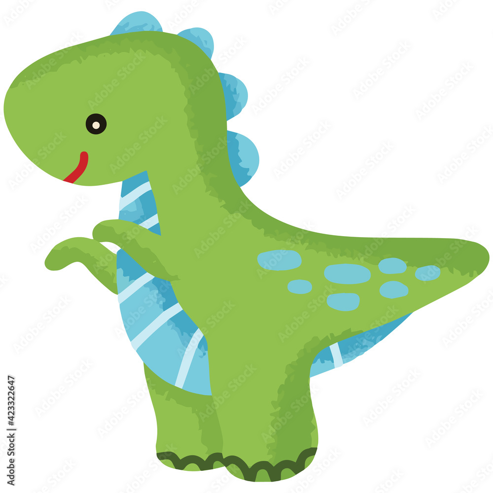 Fototapeta premium Illustration vector graphic of the cute dino. Perfect for kids' product, print product, sticker, educational toys