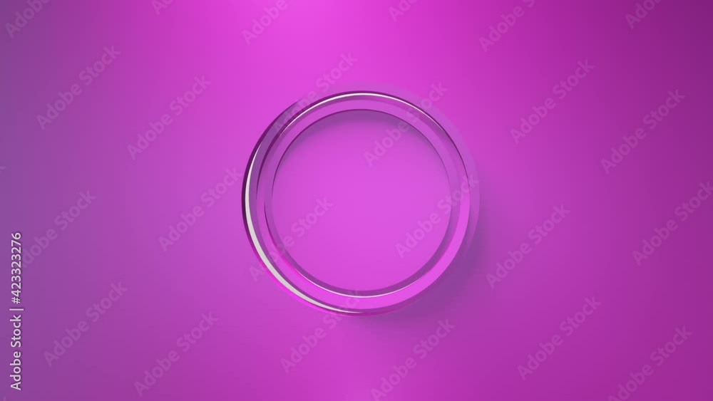 Pink business animation. Rotation of the round frames. 3d rendering, window, loop, minimalistic solid color. Somersault Pink business animation. Rotation of the round frames. 3d rendering, window, loop, minimalistic solid color. Somersault