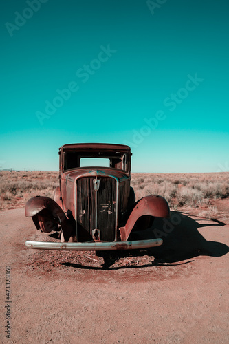 route 66 old abandoned vehicle 