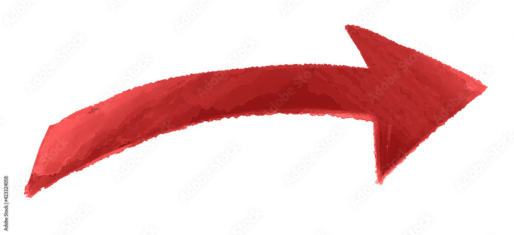 手描き風 赤い矢印 Stock Illustration Adobe Stock