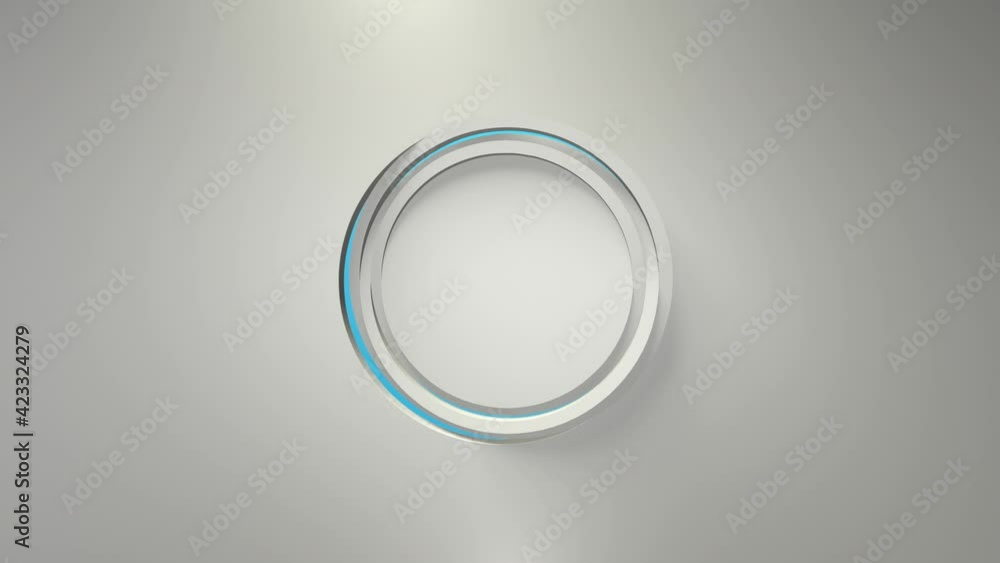 white business animation. Rotation of the round frames. 3d rendering, window, loop, minimalistic solid color. Somersault white business animation. Rotation of the round frames. 3d rendering, window, loop, minimalistic solid color. Somersault