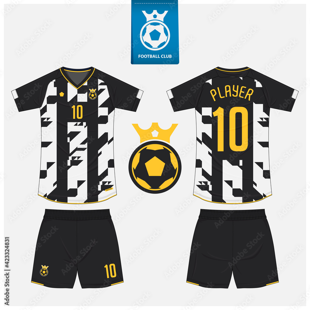soccer jersey or football kit mockup template design for sport club