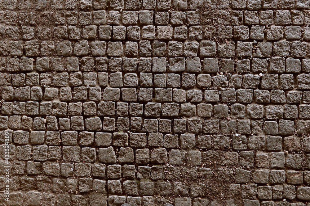 Cobblestone Pavement Aged and Rough Wide Angle Cobblestone Pavement Aged and Rough Wide Angle