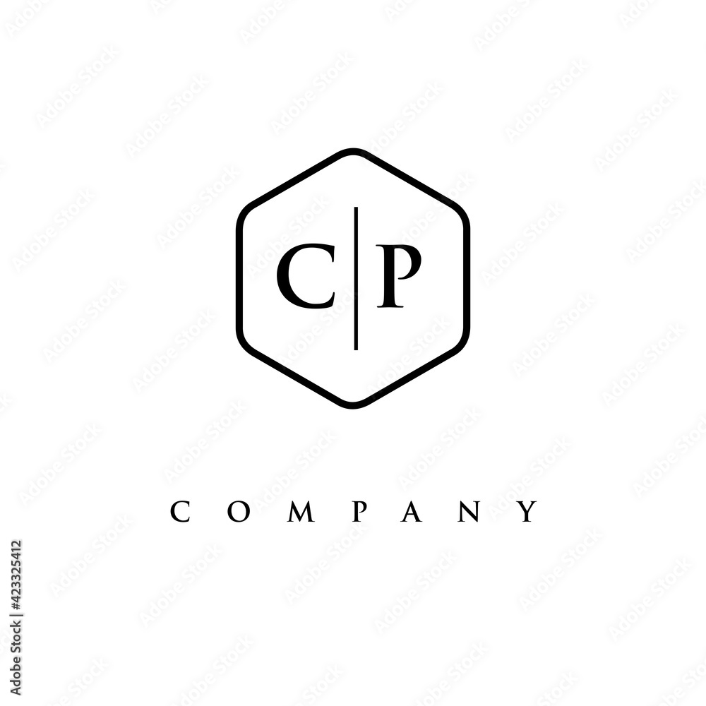 initial CPlogo design vector initial CPlogo design vector