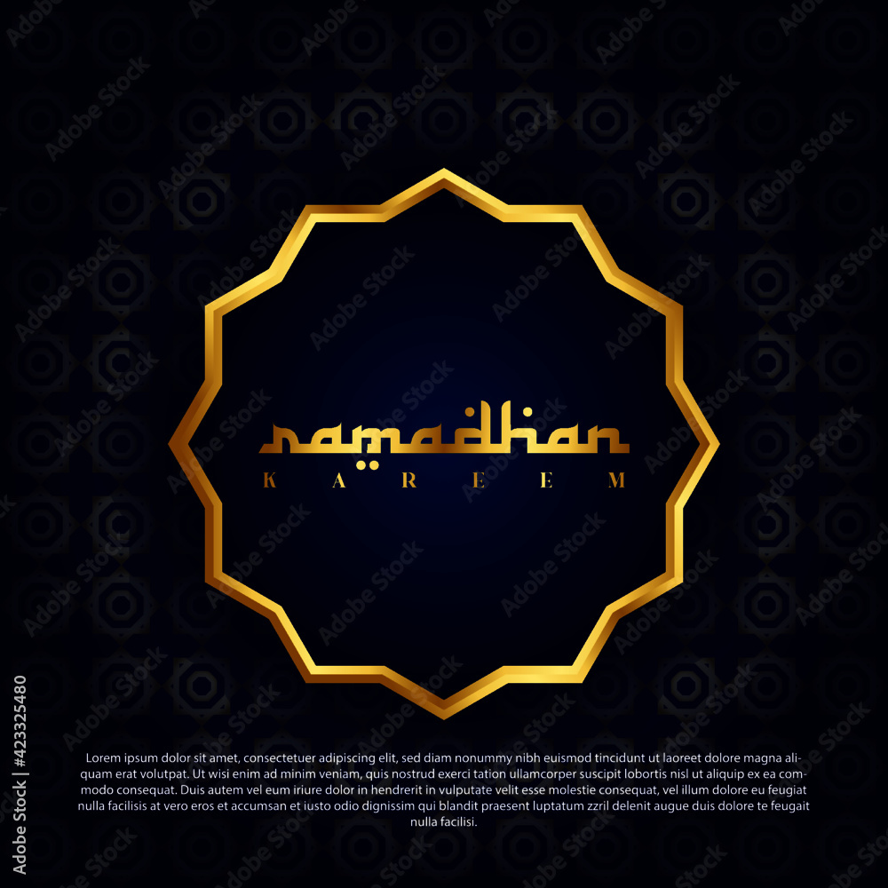 ramadhan kareem background template with golden ornament and glowing lights ramadhan kareem background template with golden ornament and glowing lights