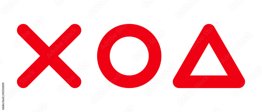 まる ばつ 三角の記号 Stock Vector Adobe Stock