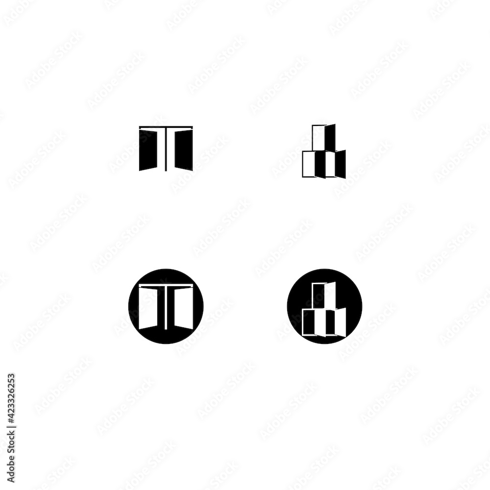 simple door icon vector logo simple door icon vector logo