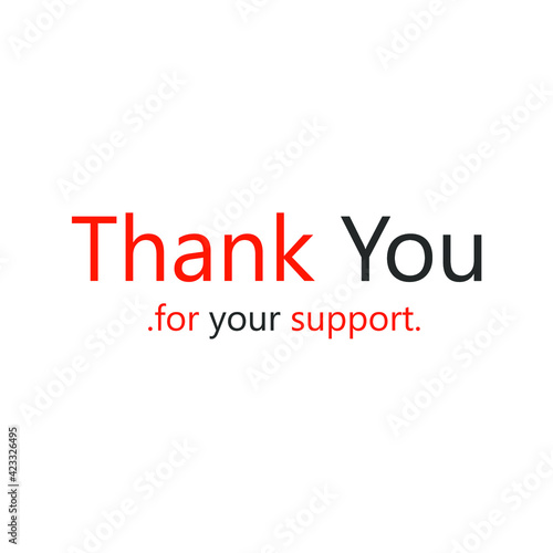 sentence thank you for your support in orange and black