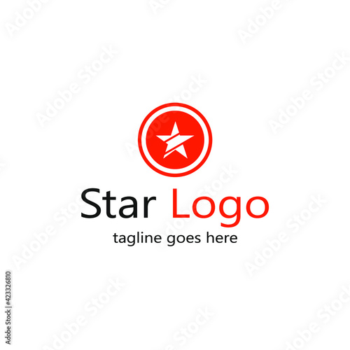 Free Download star symbol in the middle of an orange circle - GFXLoad
