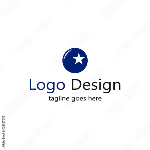 Free Download star symbol inside next to blue circle - GFXLoad