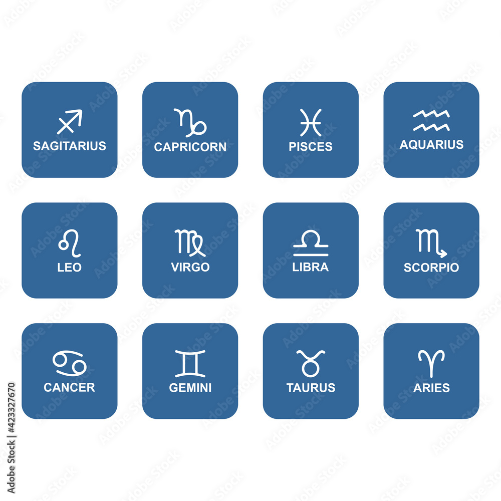 zodiac icon set vector sign symbol zodiac icon set vector sign symbol