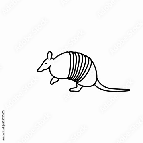 Vector Logo Illustration Armadillo icon logo
