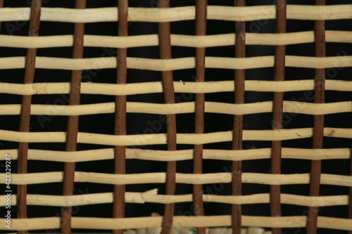 handicrafts from rattan produce artistic patterns and textures. 