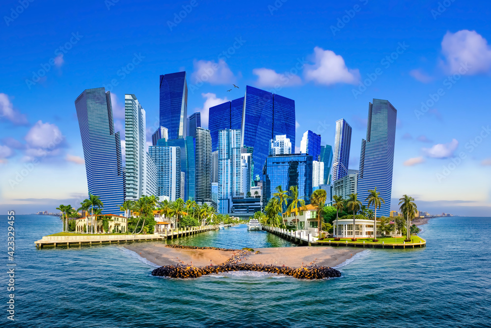 Obraz premium Collage about Ft. Lauderdale, Florida, United States