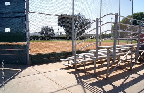 Photography Empty baseball and softball bleacher