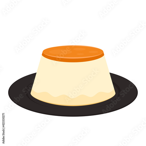 Pudding vector. symbol. pudding logo design.