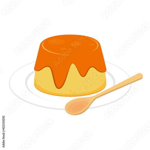 Pudding vector. symbol. pudding logo design.