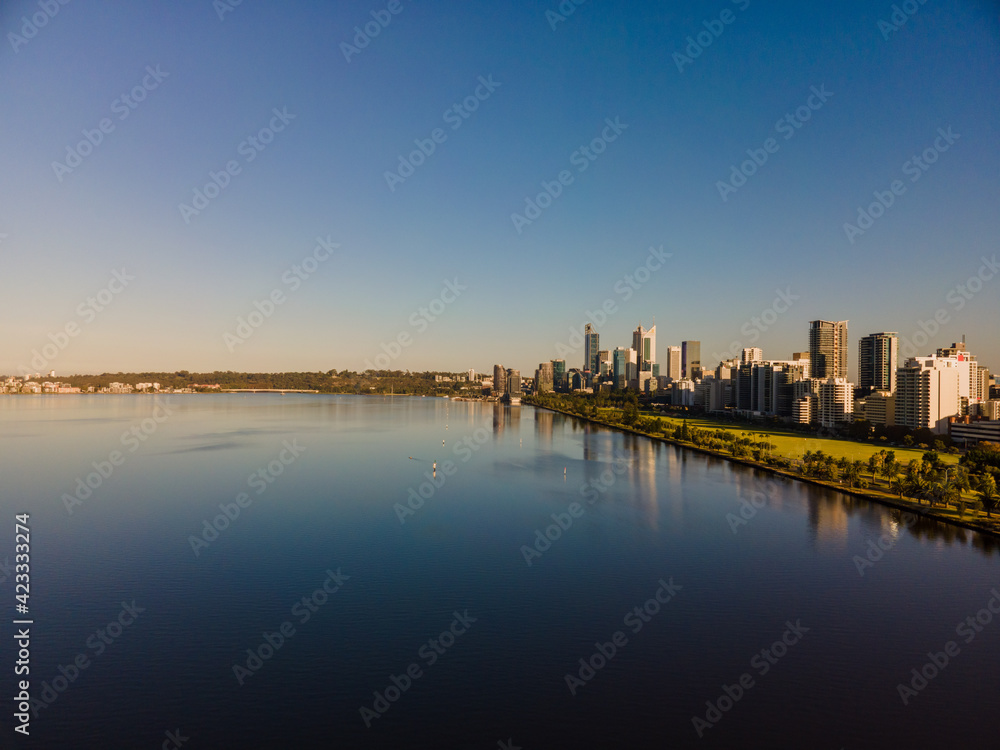 Perth City Skyline at sunrise