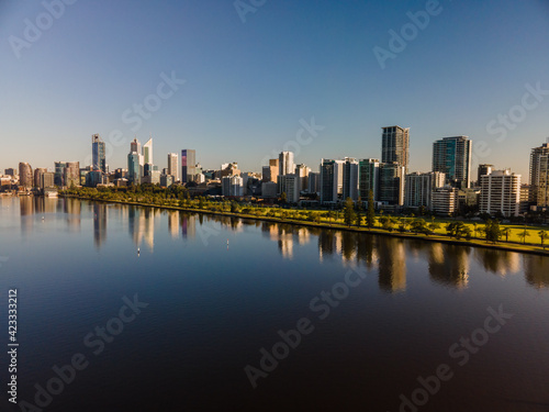 Perth City Skyline at sunrise © Michael