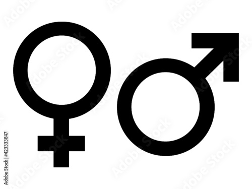 male and female gender icons