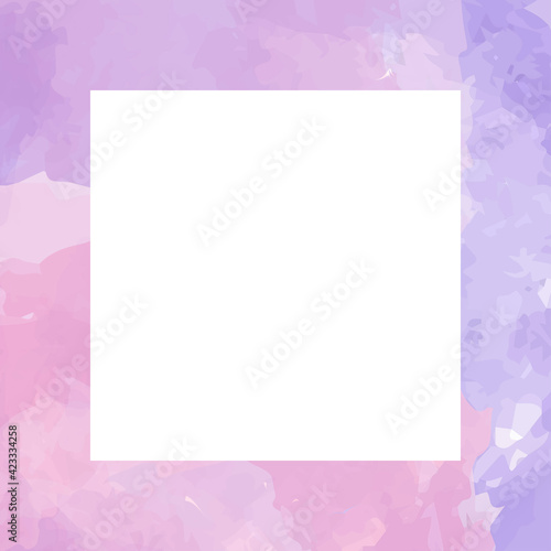 Watercolor pink frame. Vector element © Олеся Волкова