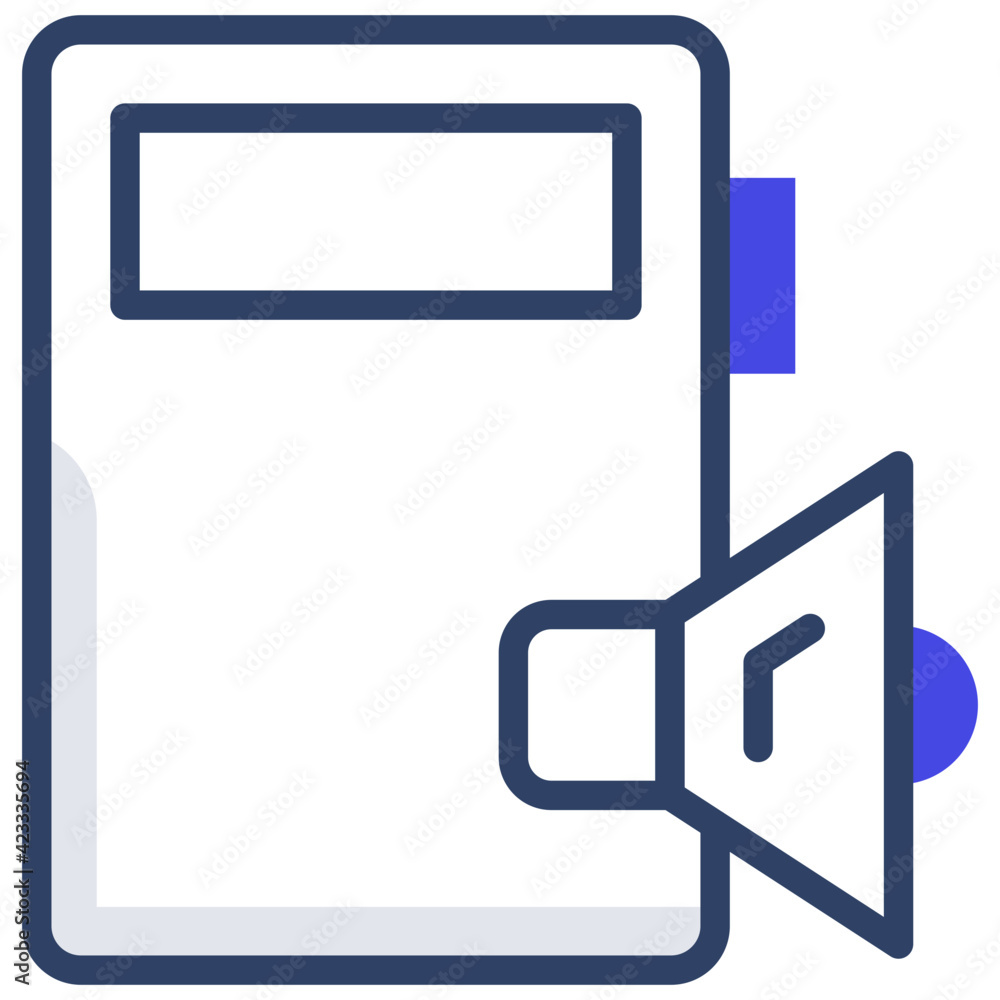 An icon design of audio education, editable vector An icon design of audio education, editable vector