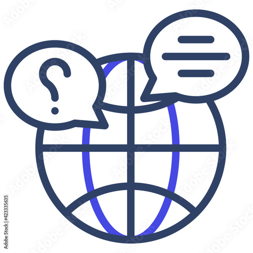 An icon design of faq, frequently ask question