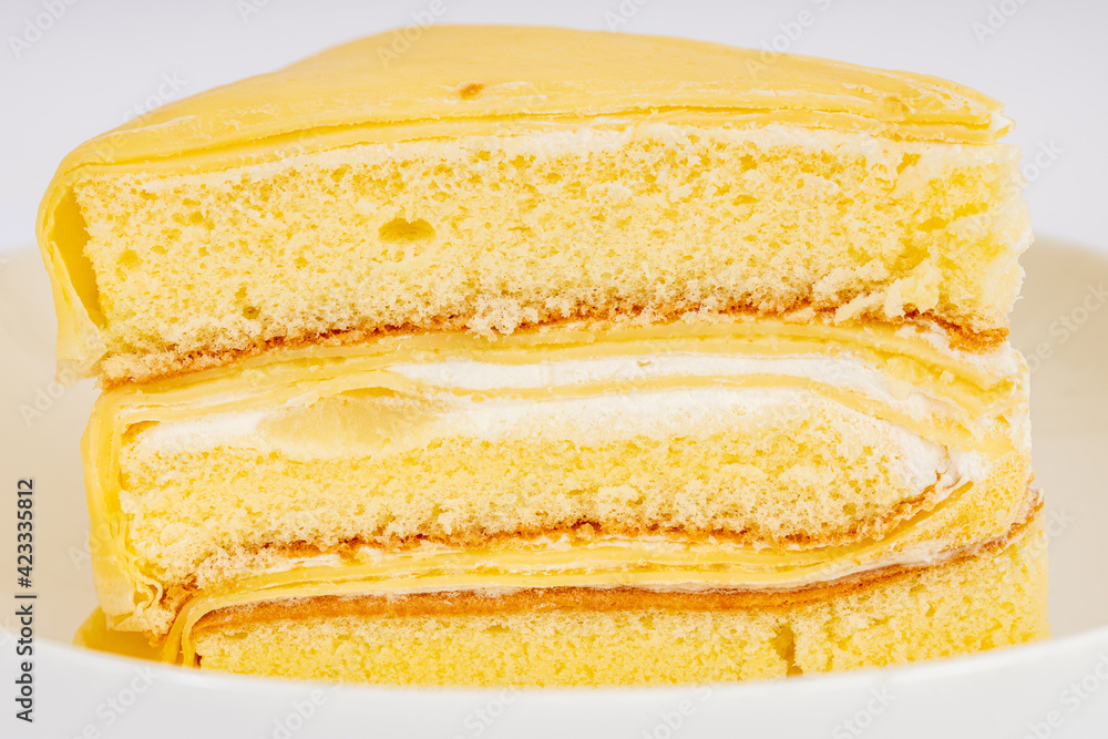 Fototapeta premium A piece of fresh cake