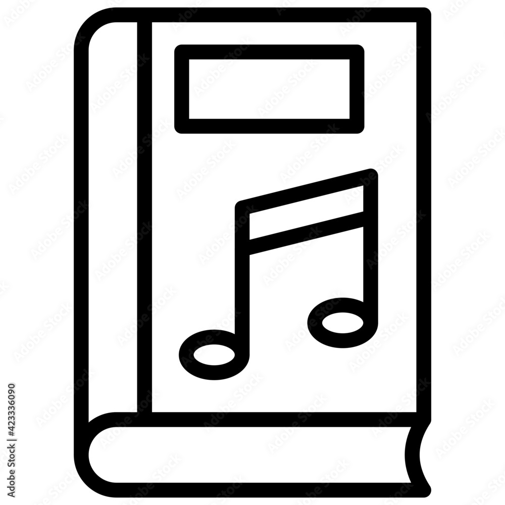 A trendy vector design of music book A trendy vector design of music book