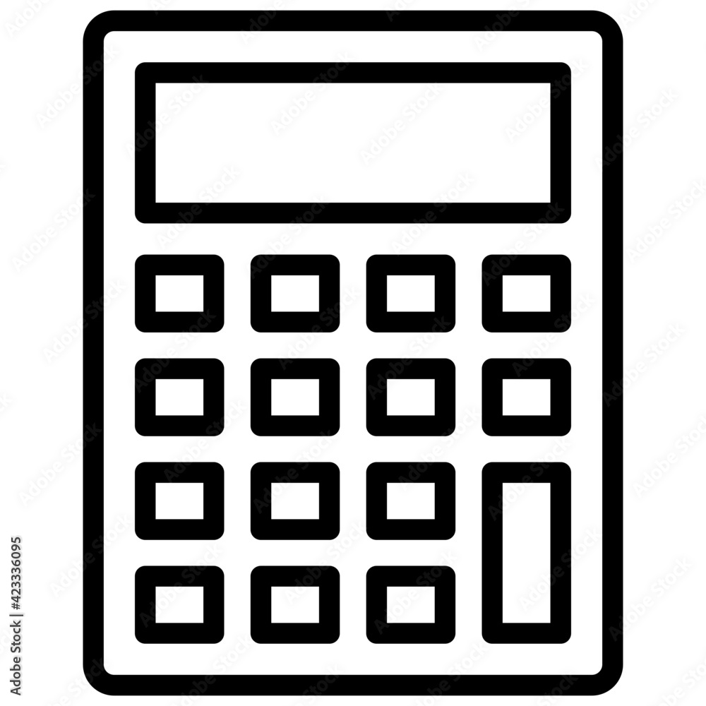Modern style vector of calculator icon Modern style vector of calculator icon