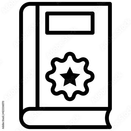 A creative design vector of handbook icon