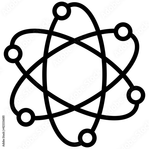 Trendy design of atom, editable vector