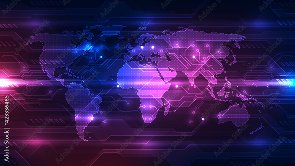 vector digital global technology concept, abstract background illustration vector digital global technology concept, abstract background illustration