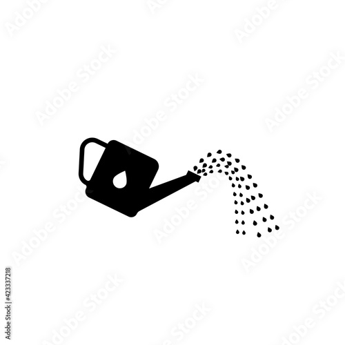 The watering can icon. Irrigation symbol. Flat illustration