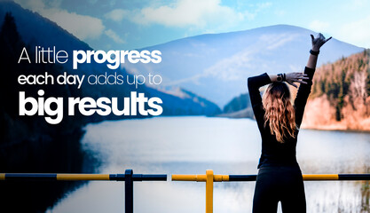 Gordijnen Quotes Motiverende fitness quote voor workout  © David
