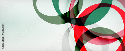 Ring geometric shapes, o letter repetition wallpaper. Abstract background for business or technology presentations, internet posters or web brochure covers