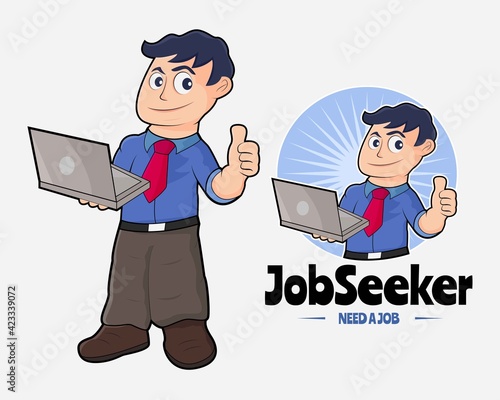 Illustration vector design of job seeker logo for your business or company