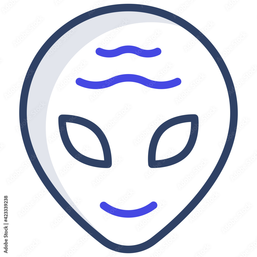 Alien icon design vector of space avatar
