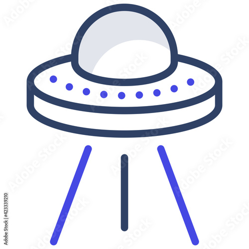 Flat vector design of space sputnik icon