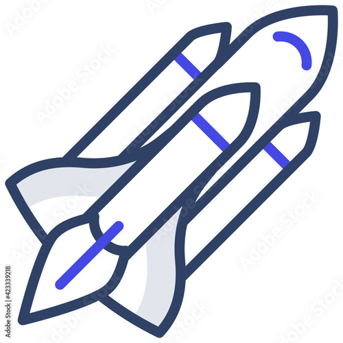 Flat vector design of space shuttle icon