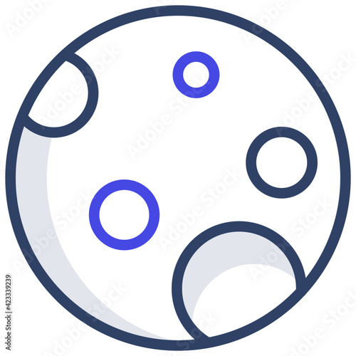 A trendy vector design of moon planet