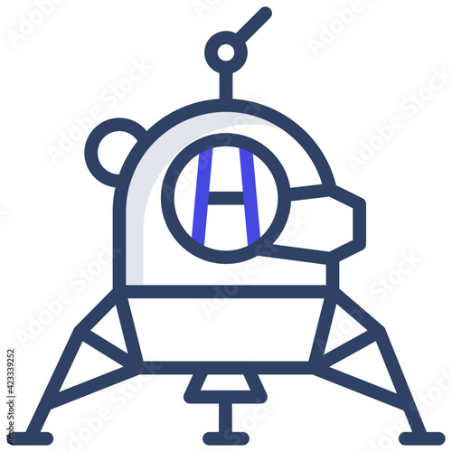 Flat vector design of lander icon