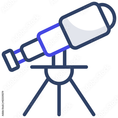 Vector Telescope icon in flat design