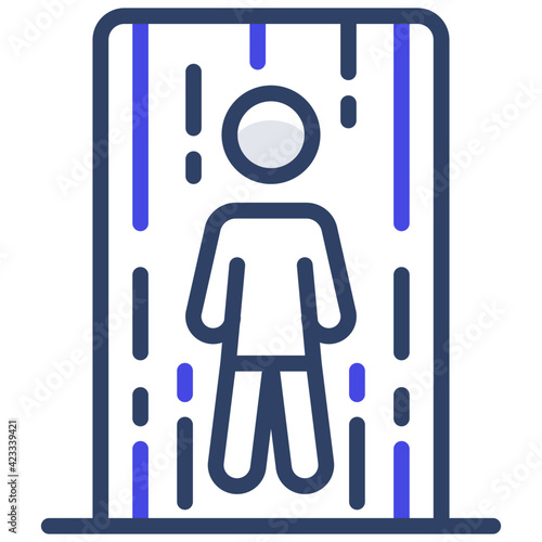 Space explorer icon in flat design, cosmonaut vector