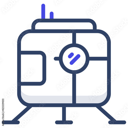 Flat vector design of spacecraft icon