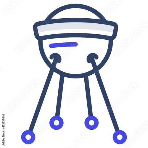 Flat vector design of space abduction icon