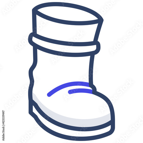 Space boot icon in flat design