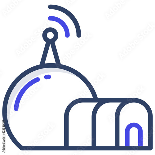 Modern design of space colonization icon
