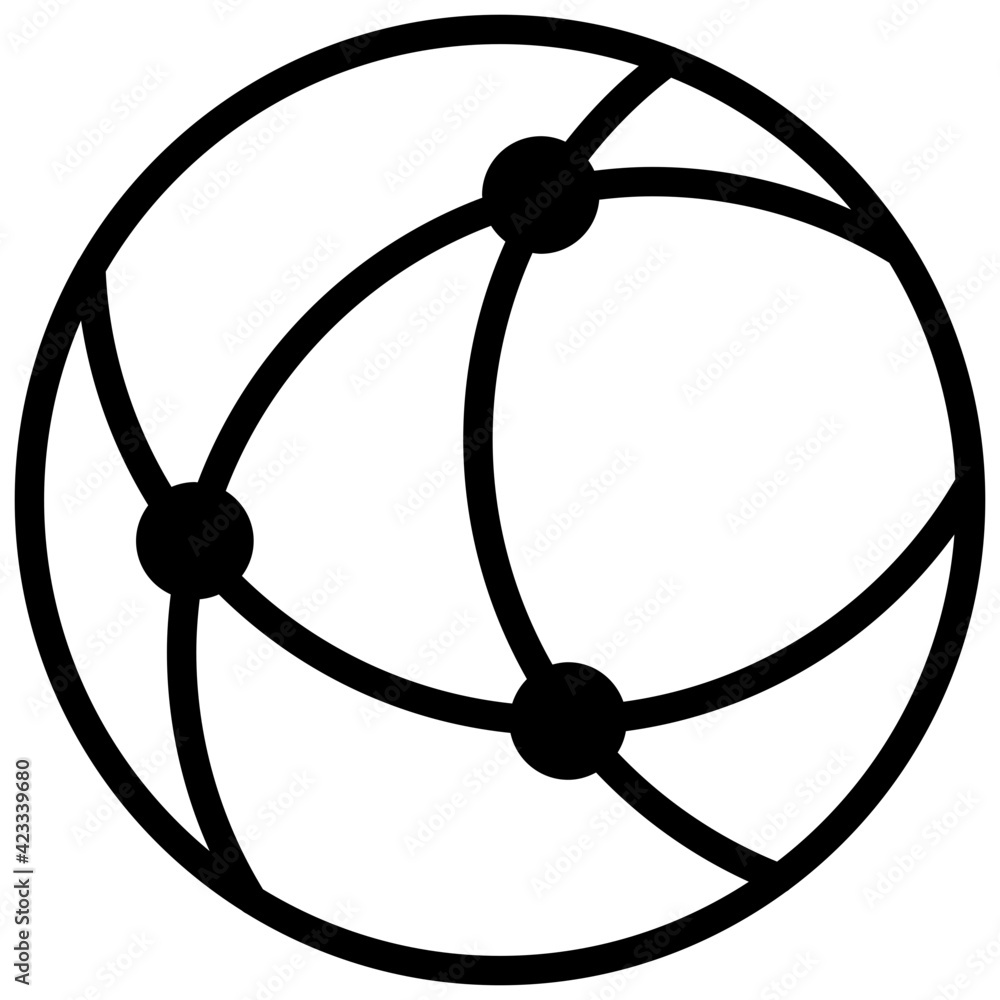 Trendy icon design of globe vector Trendy icon design of globe vector