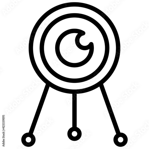 linear vector design of sputnik icon 
